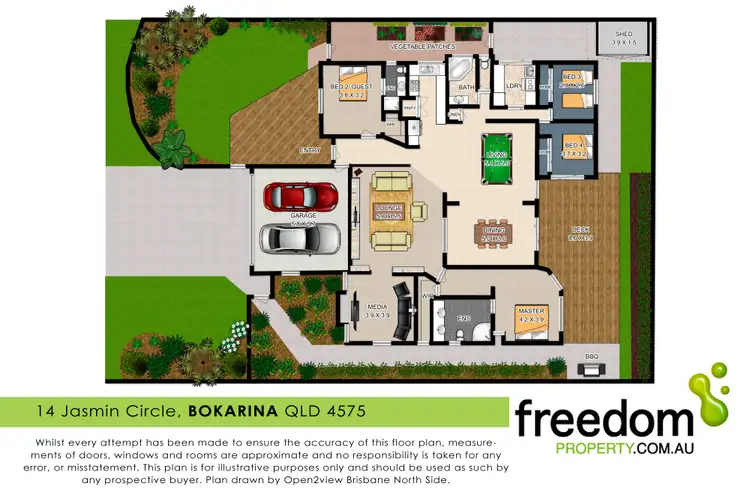 Floorplan of Homely house listing, 14 Jasmin Circle, Bokarina QLD 4575