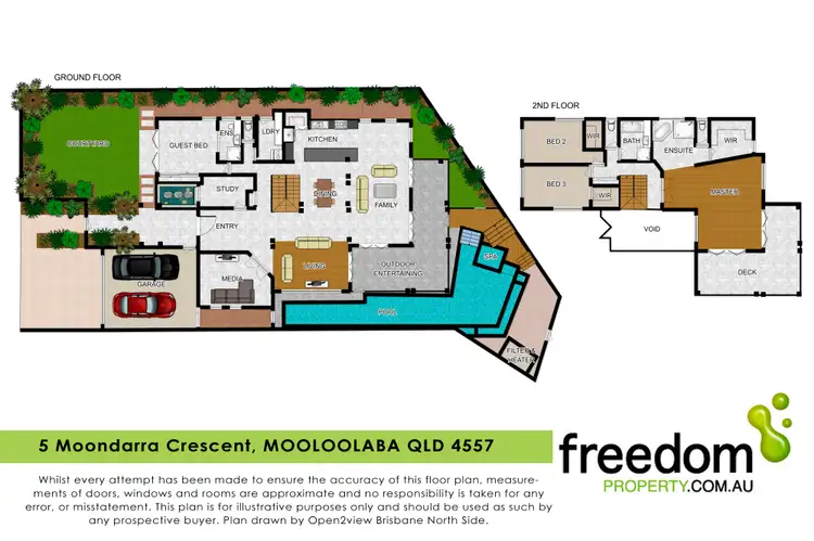 Floorplan of Homely house listing, 5 Moondarra Crescent, Mooloolaba QLD 4557
