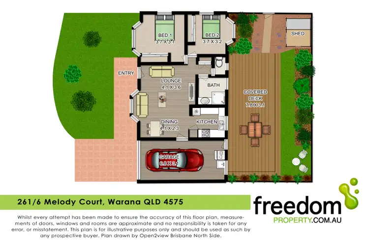 Floorplan of Homely townhouse listing, 261/6 Melody Court, Warana QLD 4575