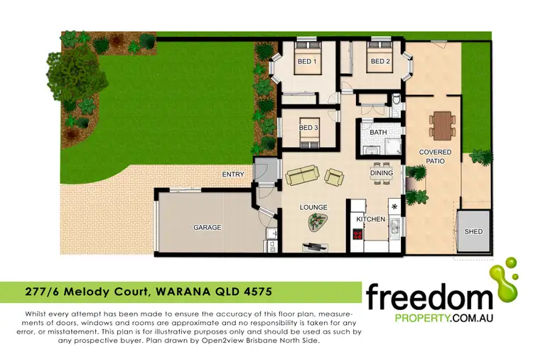Floorplan of Homely villa listing, 277/6 Melody Court, Warana QLD 4575