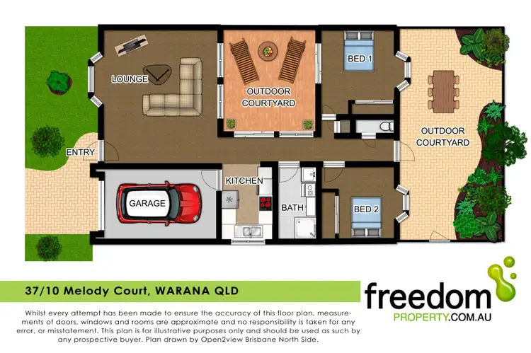 Floorplan of Homely villa listing, 37/10 Melody Court, Warana QLD 4575