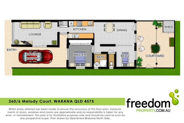 Floorplan of Homely villa listing, 260/6 Melody Court, Warana QLD 4575