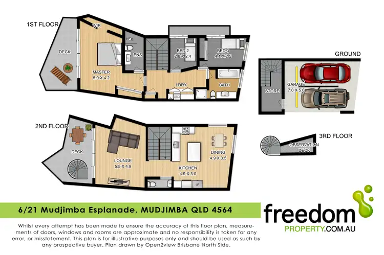 Floorplan of Homely townhouse listing, 6/21 Mudjimba Esplanade, Mudjimba QLD 4564