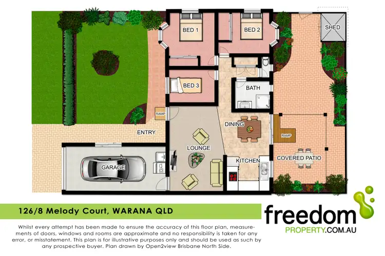 Floorplan of Homely unit listing, 126/8 Melody Court, Warana QLD 4575