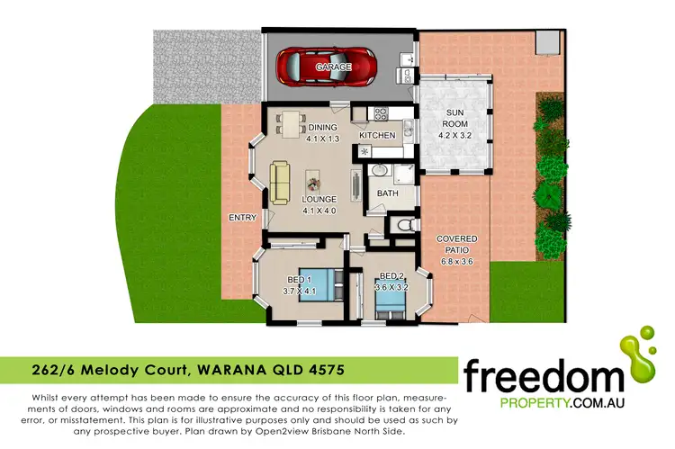 Floorplan of Homely villa listing, 262/6 Melody Court, Warana QLD 4575