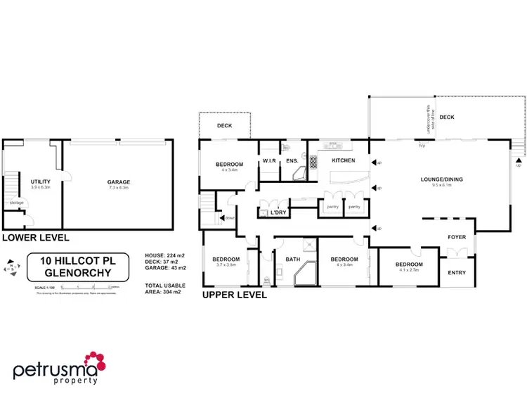 Floorplan of Homely house listing, 10 Hillcot Place, Glenorchy TAS 7010