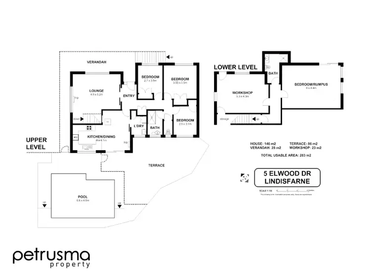 Floorplan of Homely house listing, 5 Elwood Drive, Lindisfarne TAS 7015
