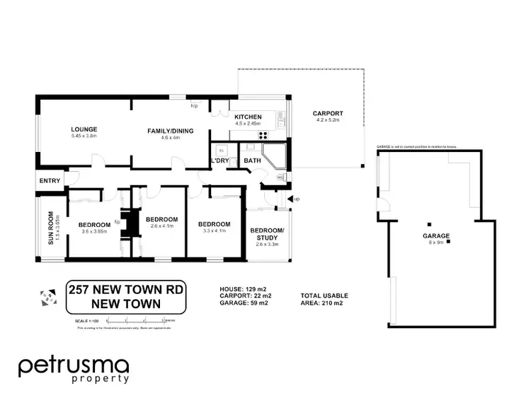 Floorplan of Homely house listing, 257 New Town Road, New Town TAS 7008