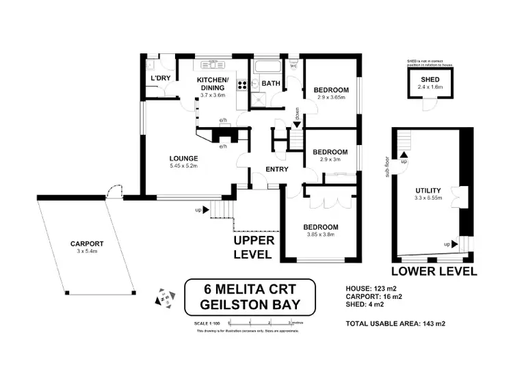 Floorplan of Homely house listing, 6 Melita Court, Geilston Bay TAS 7015