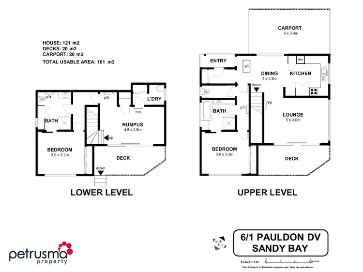 Floorplan of Homely unit listing, 6/1-5 Pauldon Drive, Sandy Bay TAS 7005
