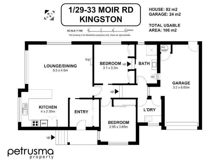 Floorplan of Homely house listing, 1/29-33 Moir Road, Kingston TAS 7050