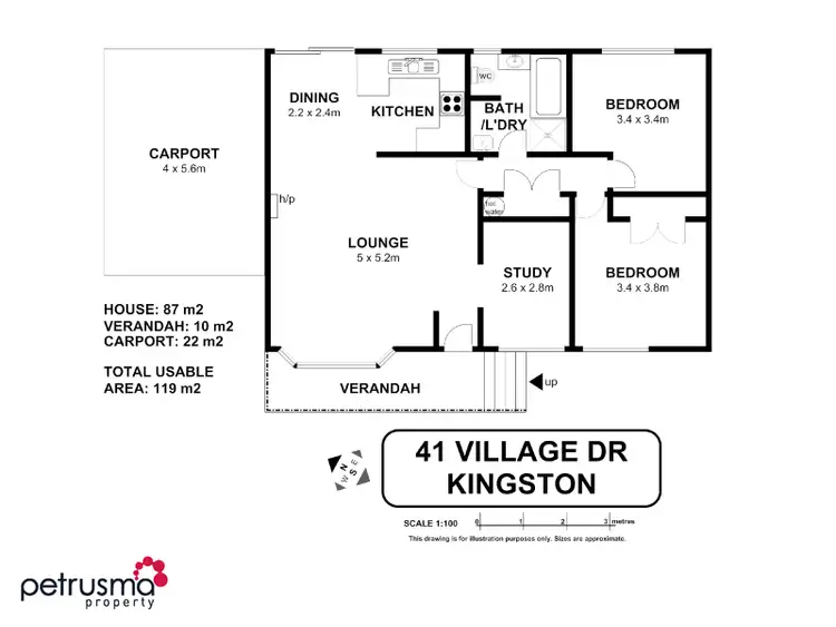 Floorplan of Homely house listing, 41 Village Drive, Kingston TAS 7050