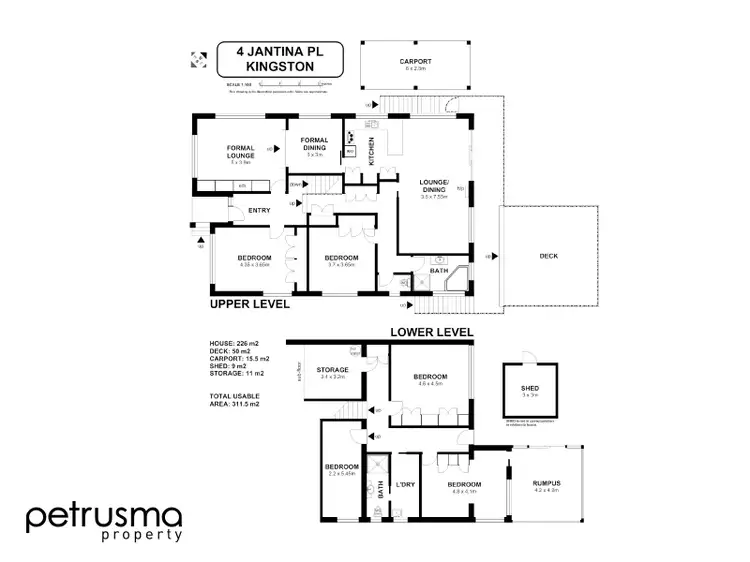 Floorplan of Homely house listing, 4 Jantina Place, Kingston TAS 7050