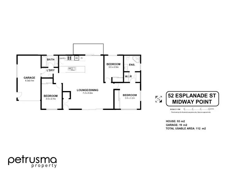 Floorplan of Homely house listing, 52 Esplanade, Midway Point TAS 7171