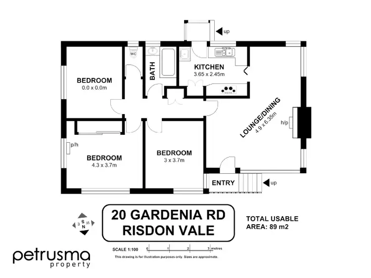 Floorplan of Homely house listing, 20 Gardenia Road, Risdon Vale TAS 7016