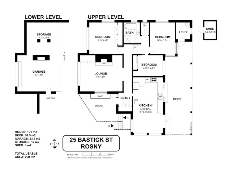 Floorplan of Homely house listing, 25 Bastick Street, Rosny TAS 7018