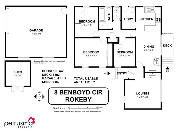Floorplan of Homely house listing, 8 Benboyd Circle, Rokeby TAS 7019