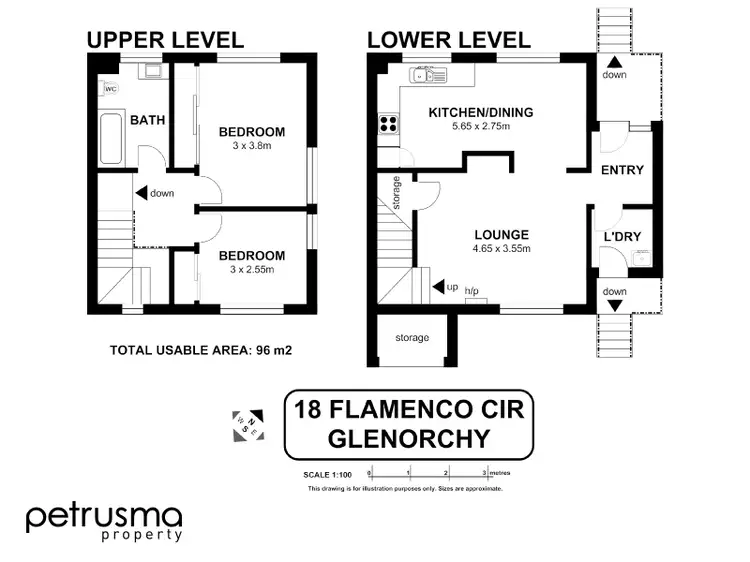 Floorplan of Homely house listing, 18 Flamenco Circle, Glenorchy TAS 7010