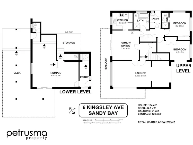 Floorplan of Homely house listing, 6 Kingsley Avenue, Sandy Bay TAS 7005