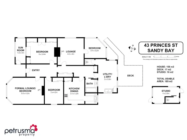 Floorplan of Homely house listing, 43 Princes Street, Sandy Bay TAS 7005