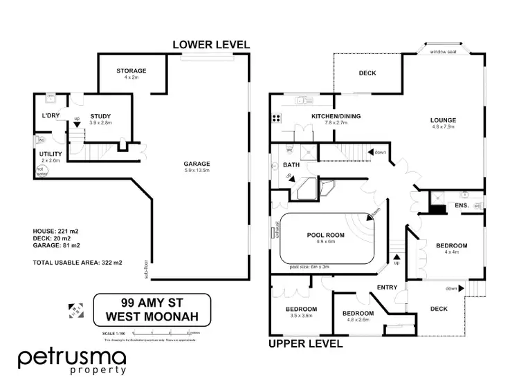 Floorplan of Homely house listing, 99 Amy Street, West Moonah TAS 7009