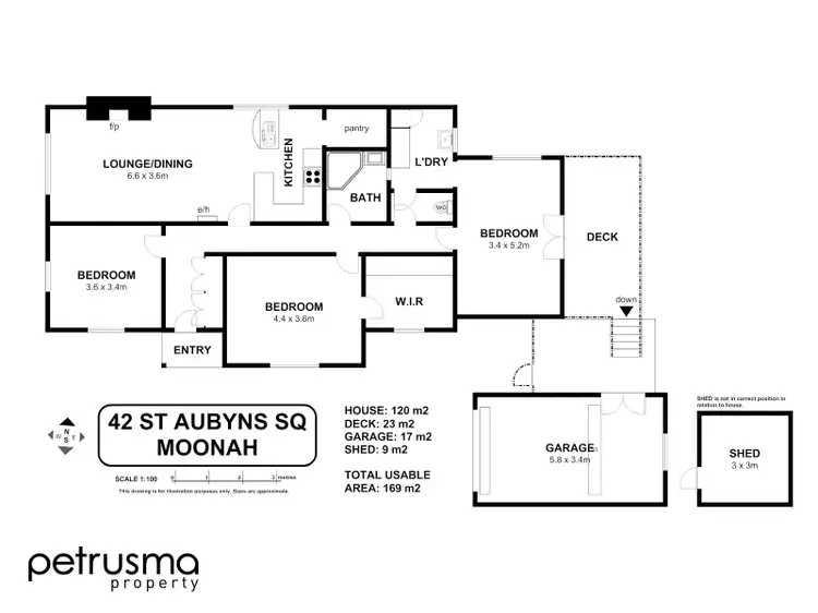 Floorplan of Homely house listing, 42 St Aubyn Square, Moonah TAS 7009