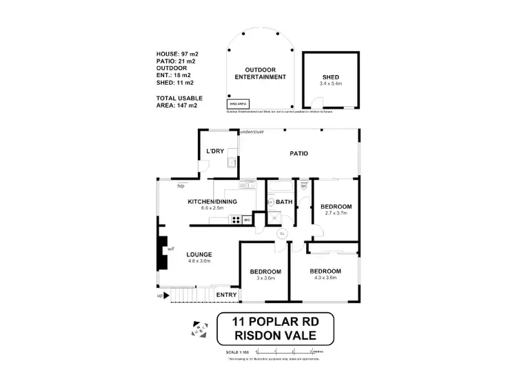 Floorplan of Homely house listing, 11 Poplar Road, Risdon Vale TAS 7016
