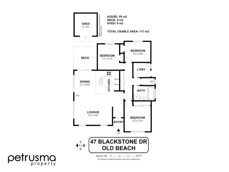 Floorplan of Homely house listing, 47 Blackstone Drive, Old Beach TAS 7017