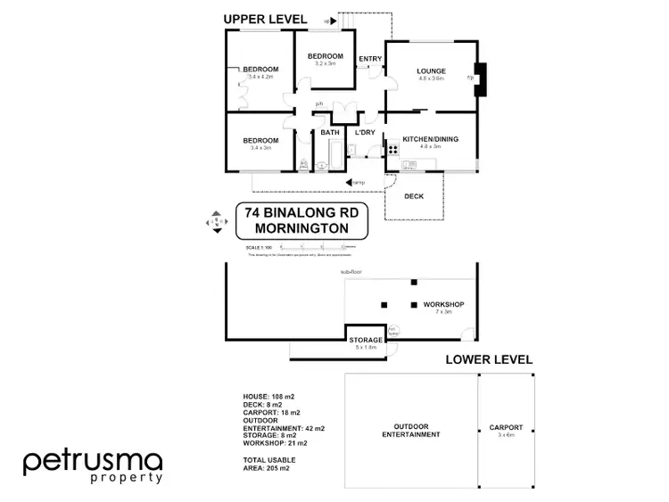 Floorplan of Homely house listing, 74 Binalong Road, Mornington TAS 7018