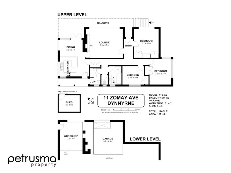 Floorplan of Homely house listing, 11 Zomay Avenue, Dynnyrne TAS 7005