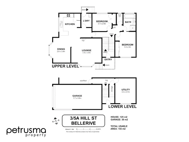Floorplan of Homely unit listing, 3/5A Hill Street, Bellerive TAS 7018
