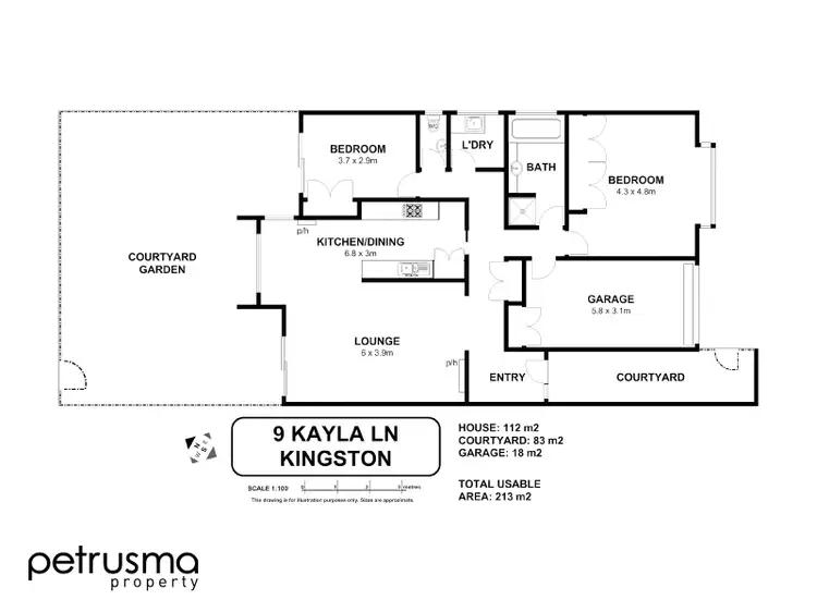 Floorplan of Homely unit listing, 9 Kayla Lane, Kingston TAS 7050