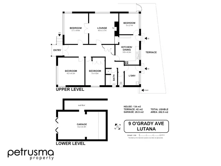 Floorplan of Homely house listing, 9 O'Grady Avenue, Lutana TAS 7009