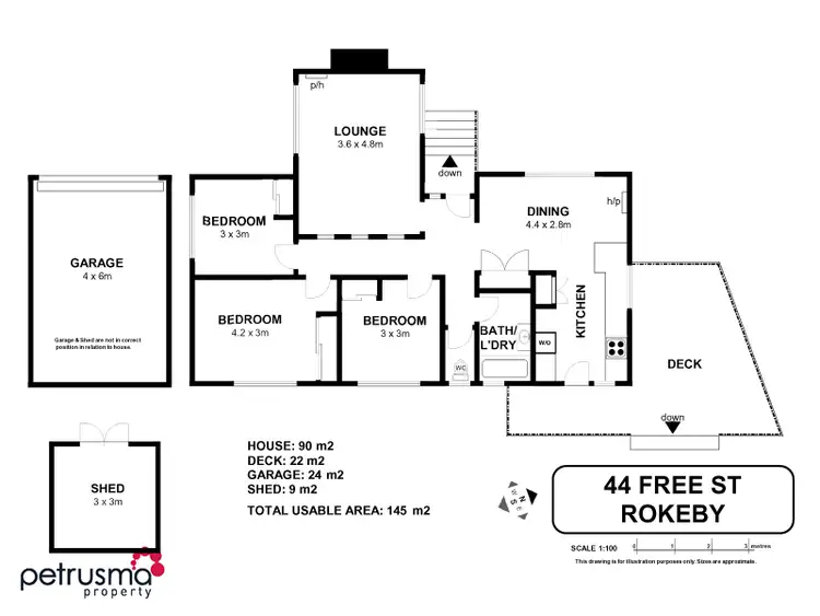 Floorplan of Homely house listing, 44 Free Street, Rokeby TAS 7019