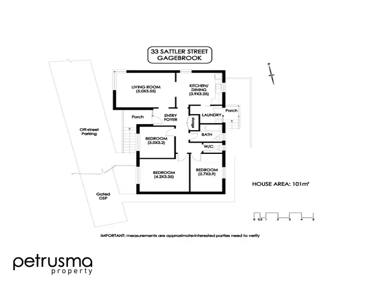 Floorplan of Homely house listing, 33 Sattler Street, Gagebrook TAS 7030