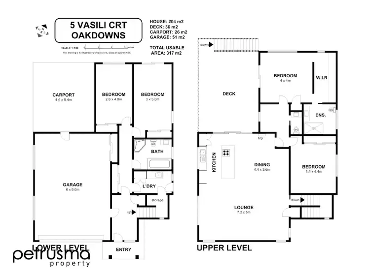 Floorplan of Homely house listing, 5 Vasili Court, Oakdowns TAS 7019