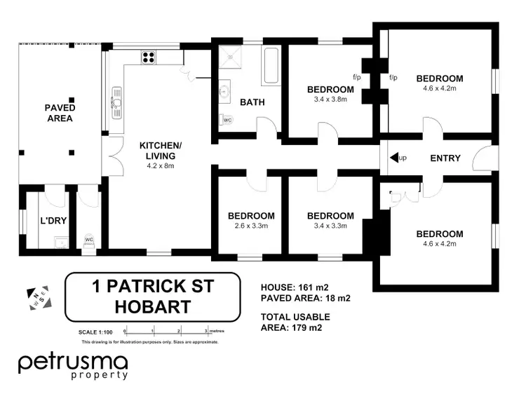 Floorplan of Homely house listing, 1 Patrick Street, Hobart TAS 7000