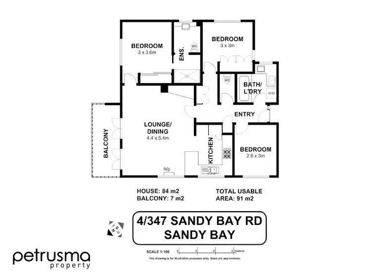 Floorplan of Homely unit listing, 4/347 Sandy Bay Road, Sandy Bay TAS 7005