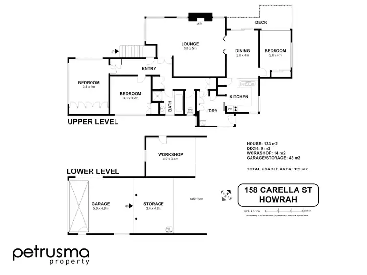 Floorplan of Homely house listing, 158 Carella Street, Howrah TAS 7018