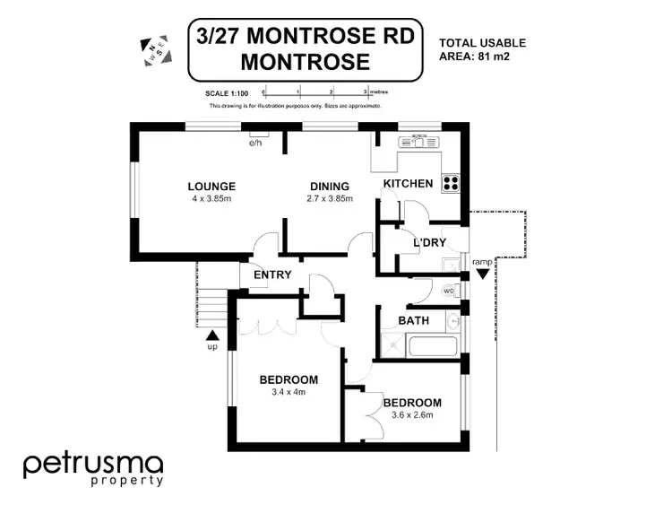 Floorplan of Homely unit listing, 3/27 Montrose Road, Montrose TAS 7010