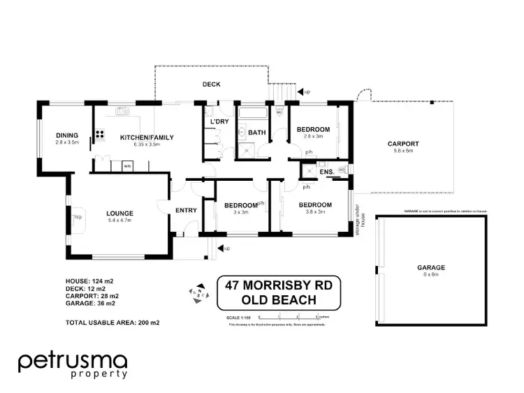 Floorplan of Homely house listing, 47 Morrisby Road, Old Beach TAS 7017