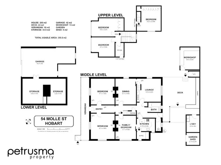 Floorplan of Homely house listing, 54 Molle Street, Hobart TAS 7000
