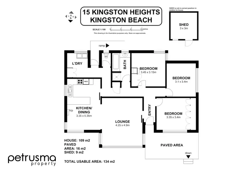 Floorplan of Homely house listing, 15 Kingston Heights, Kingston Beach TAS 7050