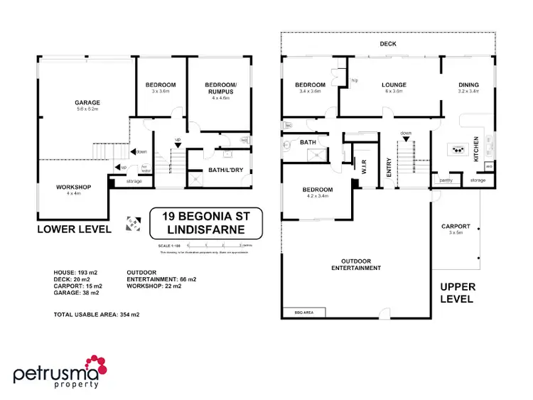 Floorplan of Homely house listing, 19 Begonia Street, Lindisfarne TAS 7015