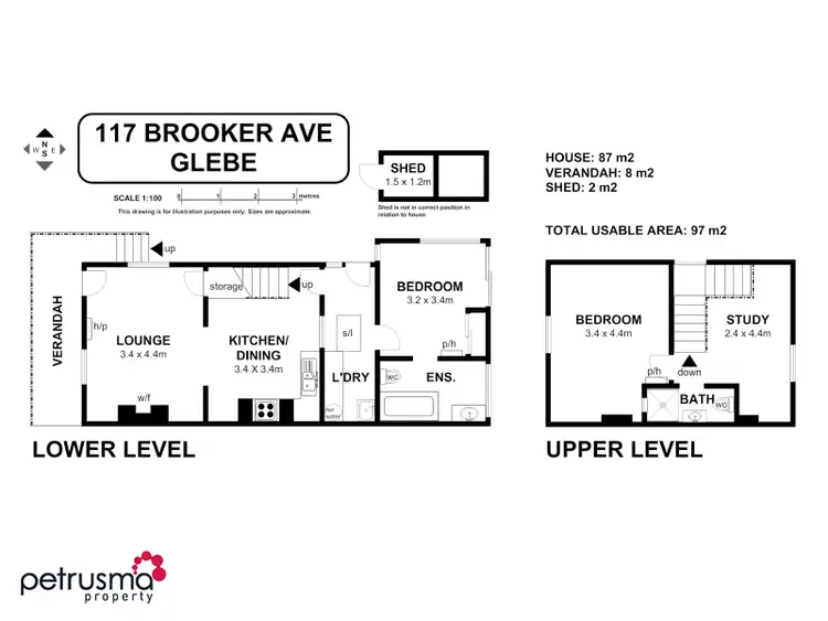 Floorplan of Homely house listing, 117 Brooker Avenue, Glebe TAS 7000
