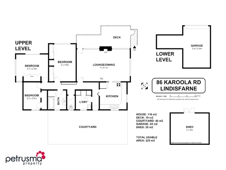 Floorplan of Homely house listing, 86 Karoola Road, Lindisfarne TAS 7015