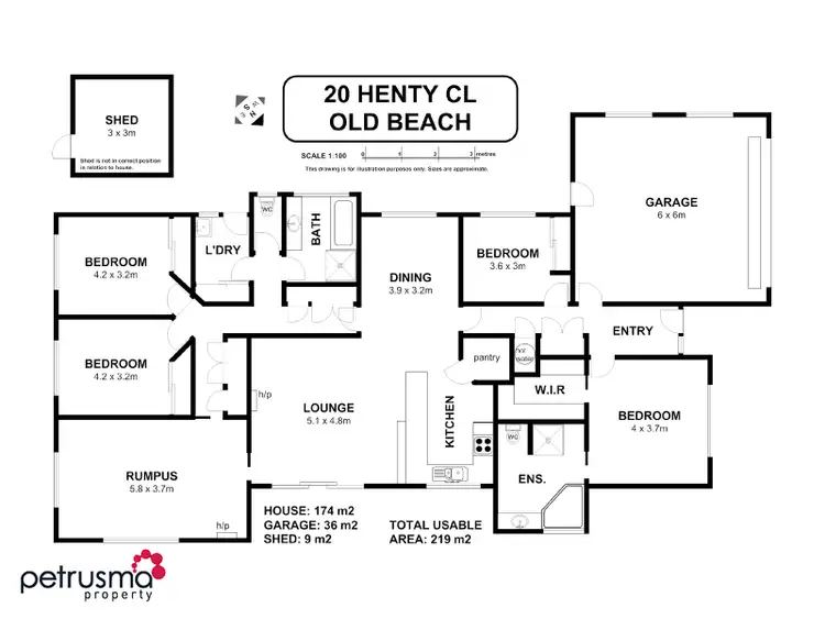 Floorplan of Homely house listing, 20 Henty Close, Old Beach TAS 7017