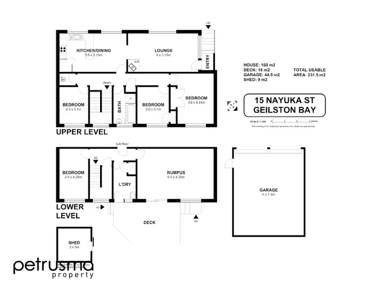Floorplan of Homely house listing, 15 Nayuka Street, Geilston Bay TAS 7015