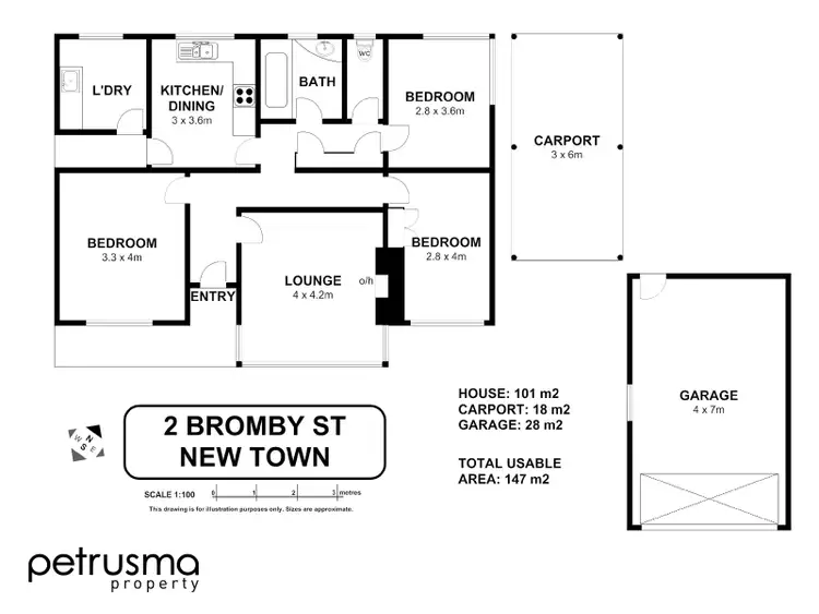 Floorplan of Homely house listing, 2 Bromby Street, New Town TAS 7008