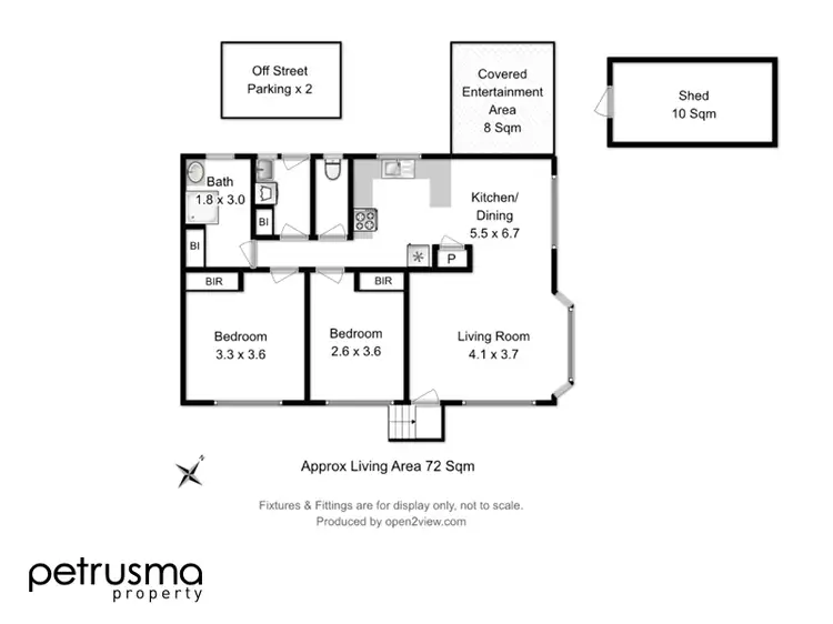 Floorplan of Homely unit listing, 2/57 Kensington Street, New Norfolk TAS 7140